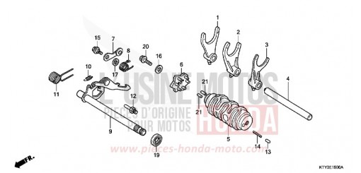 BARILLET DE SELECTION CBR125RWB de 2011